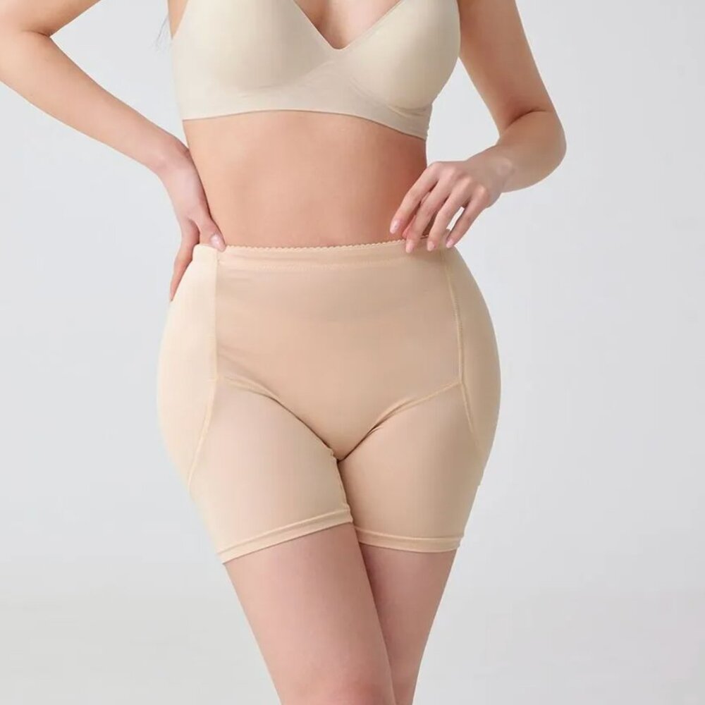 NWOT HOTPING Padded Volume Shaping Boyshorts, Nude XXL